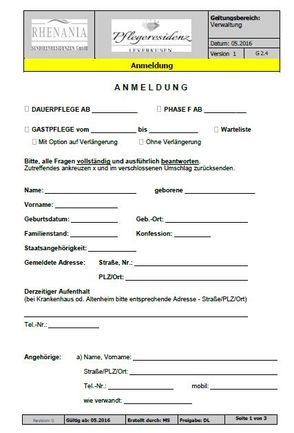 Anmeldung